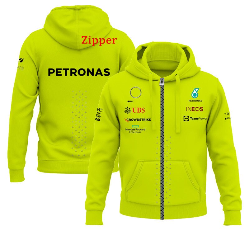 2022 Formula 1 Autumn and Winter Best Men's Breathable Hoodie New Season PETRONAS Racing Casual Sweatshirt Crew Neck Hoodie