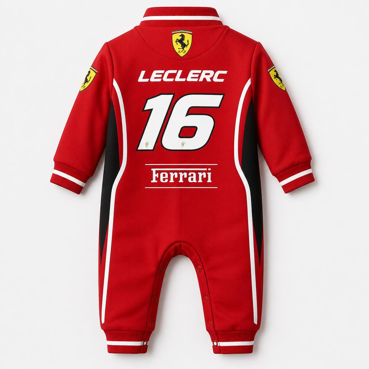 Lewis Hamilton STILL WE RISE 44/Charles Leclerc 16 Ferrari Style F1 Baby Romper