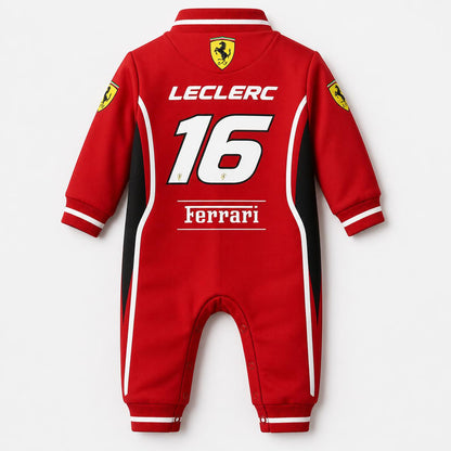 Lewis Hamilton STILL WE RISE 44/Charles Leclerc 16 Ferrari Style F1 Baby Romper