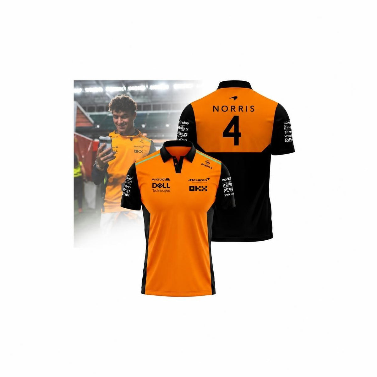 Mclaren Formula 1 Team Lando Norris Fan's Polo Shirt