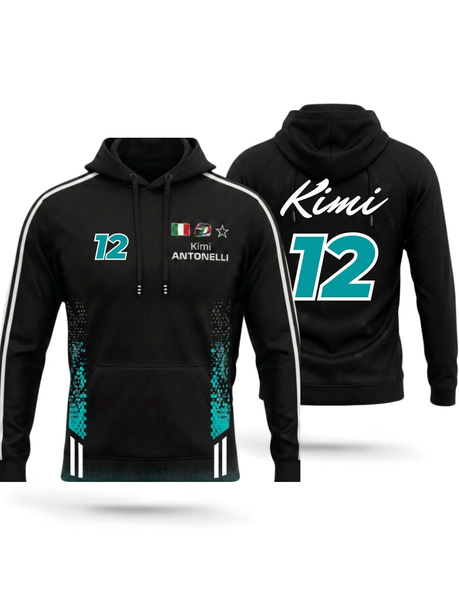 Mercedes AMG Petronas Formula 1 Team Star Kimi Antonelli 12 Fan's Hoodie