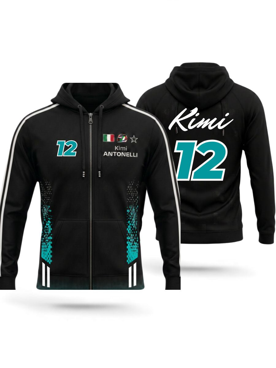 Mercedes AMG Petronas Formula 1 Team Star Kimi Antonelli 12 Fan's Hoodie