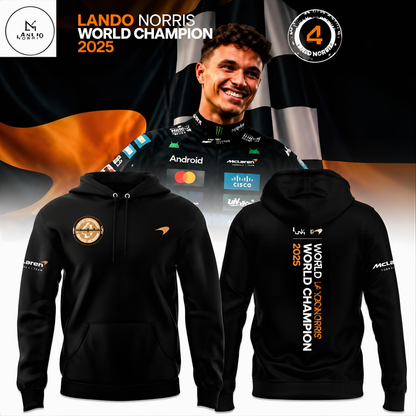 Mclaren Formula 1 Team Lando Norris 2025 World Champion Hoodie