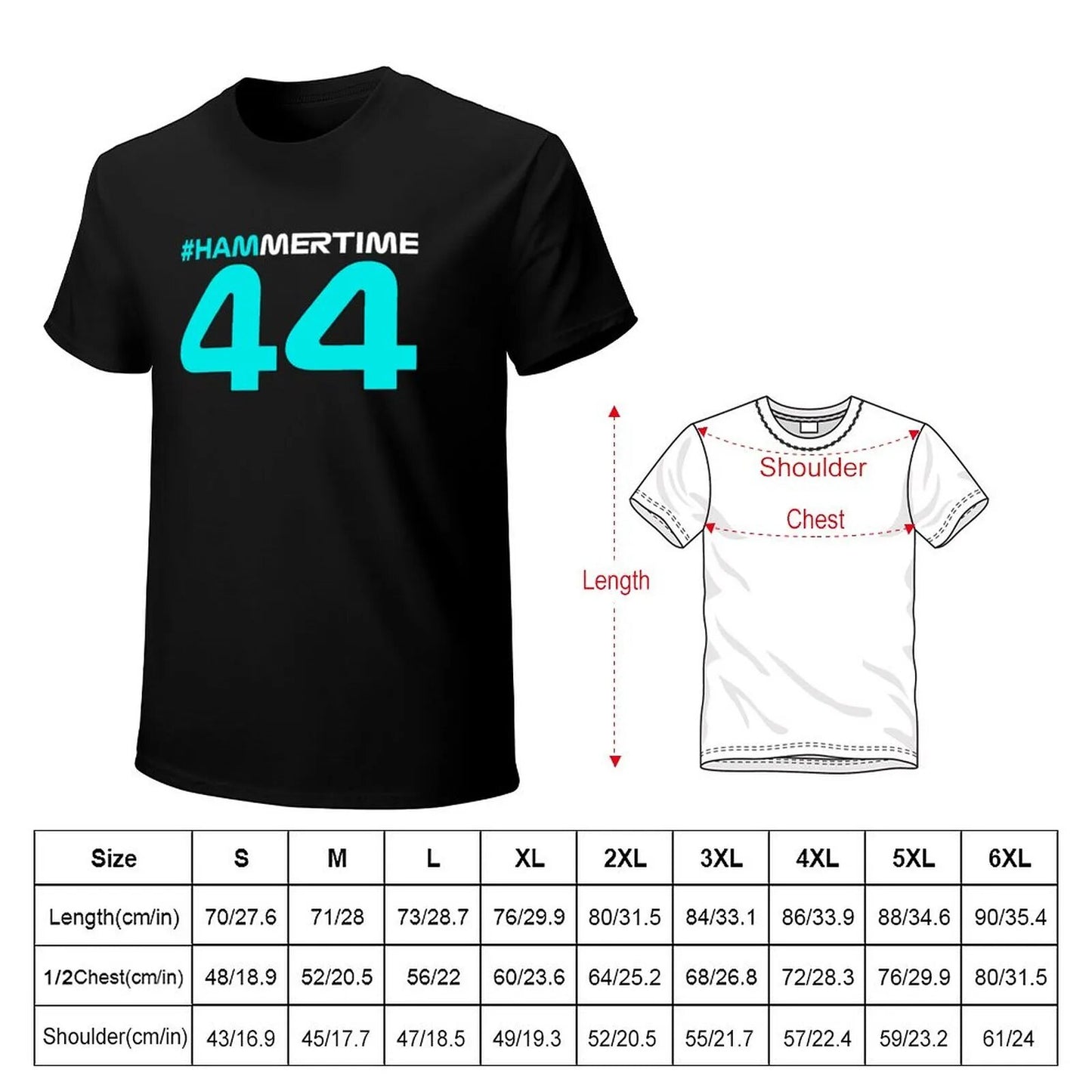 #Hammertime Lewis Hamilton #44 T Shirt