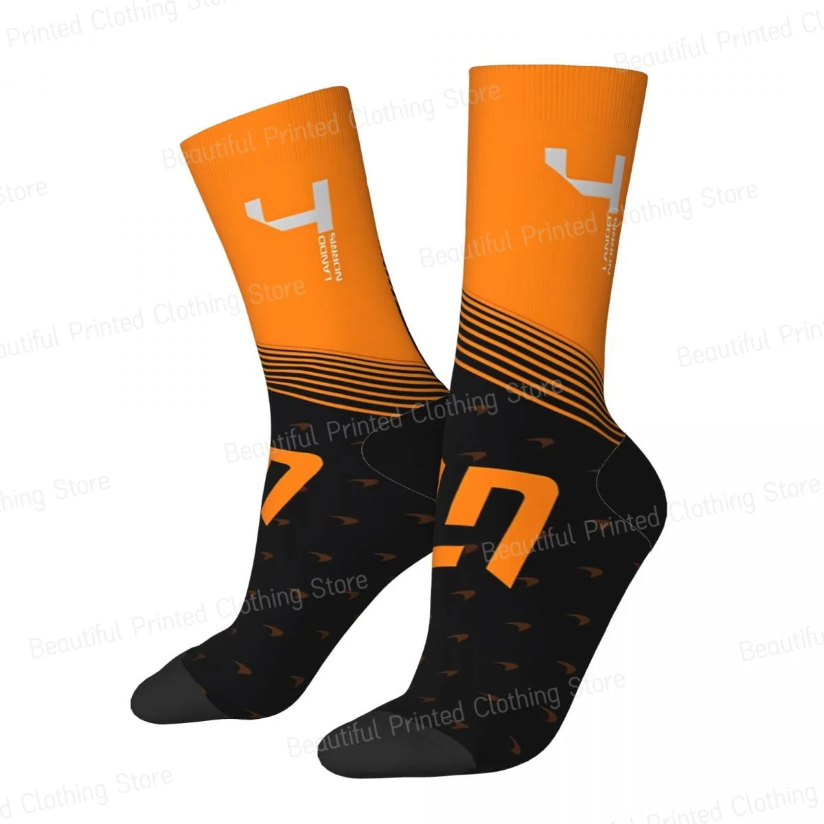 F1 Lando Norris Mclaren Formula 1 Team Fan's Socks Perfect Gift