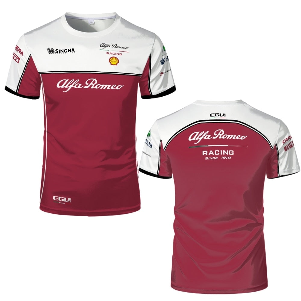 F1 T-Shirts All  Formula 1 Team Racing Design Crew Neck Sweatshirt High Quality Clothing