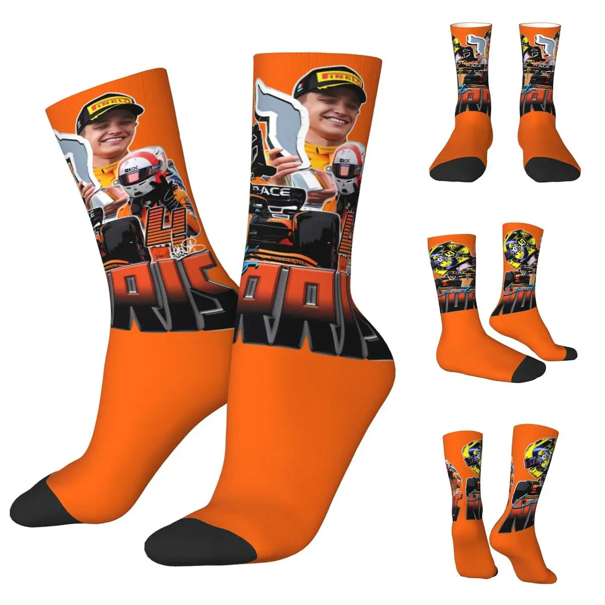 F1 World Champion Lando Norris Mclaren Formula 1 Team Star Fan's Socks in Various Designs Perfect F1 Gift