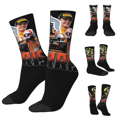 F1 World Champion Lando Norris Mclaren Formula 1 Team Star Fan's Socks in Various Designs Perfect F1 Gift