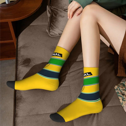 F1 Motorsport Legend Ayrton Senna Fan's Socks Perfect Gift Various Designs
