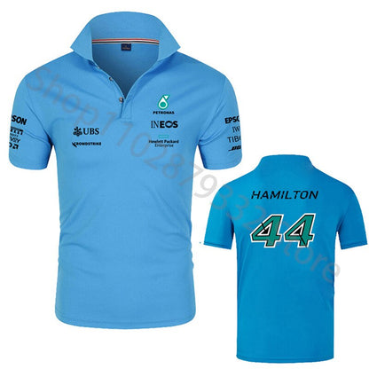 Formula One Number 44 F1 Racing Fans Short-Sleeve Men/Women Polo Shirt