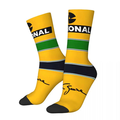 F1 Motorsport Legend Ayrton Senna Fan's Socks Perfect Gift Various Designs