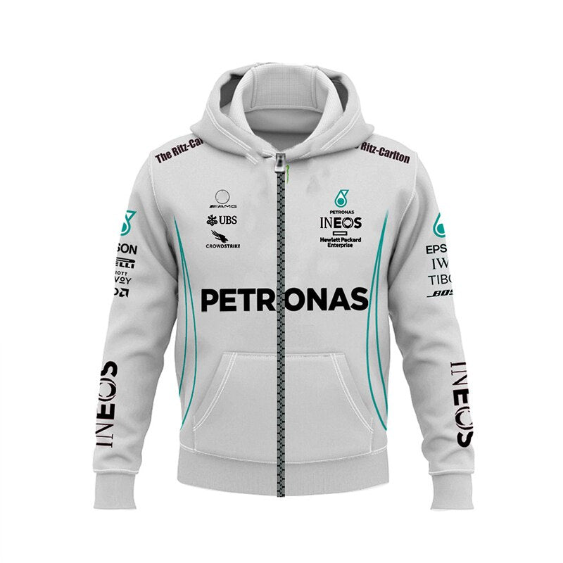 2022 Formula 1 Autumn and Winter Best Men's Breathable Hoodie New Season PETRONAS Racing Casual Sweatshirt Crew Neck Hoodie