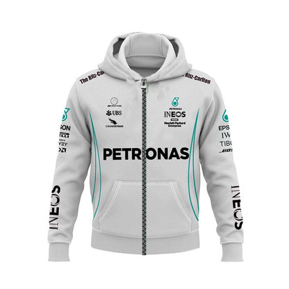 2022 Formula 1 Autumn and Winter Best Men's Breathable Hoodie New Season PETRONAS Racing Casual Sweatshirt Crew Neck Hoodie