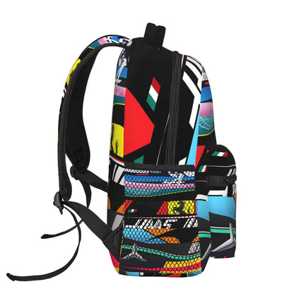 2023 Grid Liveries Students School Bags Boy Girl Fashion Formula F1 Teens Books Backpack