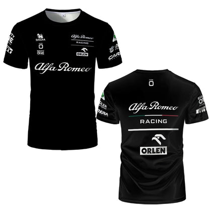 F1 T-Shirts All  Formula 1 Team Racing Design Crew Neck Sweatshirt High Quality Clothing