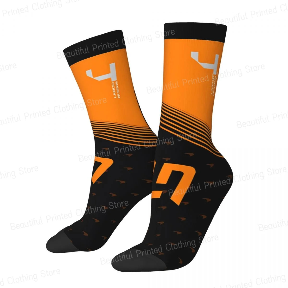 F1 Lando Norris Mclaren Formula 1 Team Fan's Socks Perfect Gift