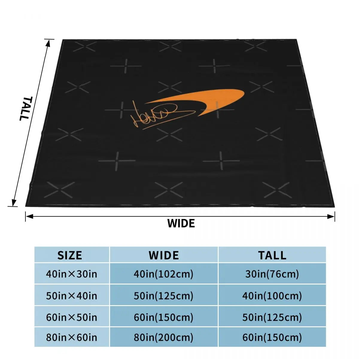 F1 Lando Norrs Mclaren Formula 1 Team Fan's Throw Blanket Various Sizes