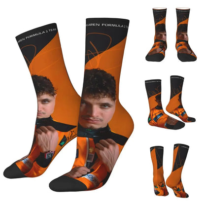 F1 World Champion Lando Norris Mclaren Formula 1 Team Star Fan's Socks in Various Designs Perfect F1 Gift