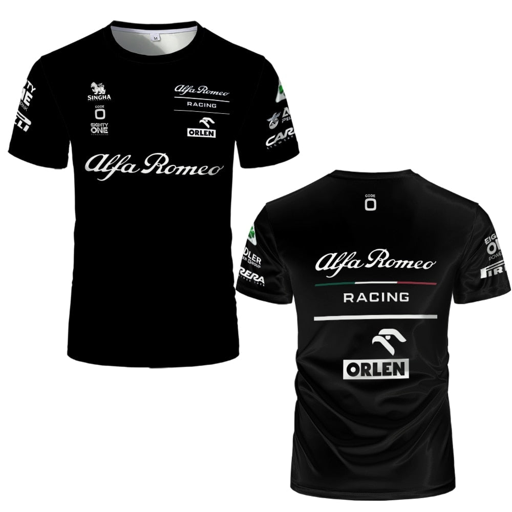 F1 T-Shirts All  Formula 1 Team Racing Design Crew Neck Sweatshirt High Quality Clothing