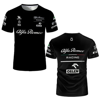 F1 T-Shirts All  Formula 1 Team Racing Design Crew Neck Sweatshirt High Quality Clothing