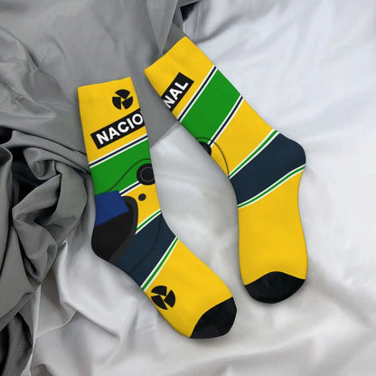 F1 Motorsport Legend Ayrton Senna Fan's Socks Perfect Gift Various Designs