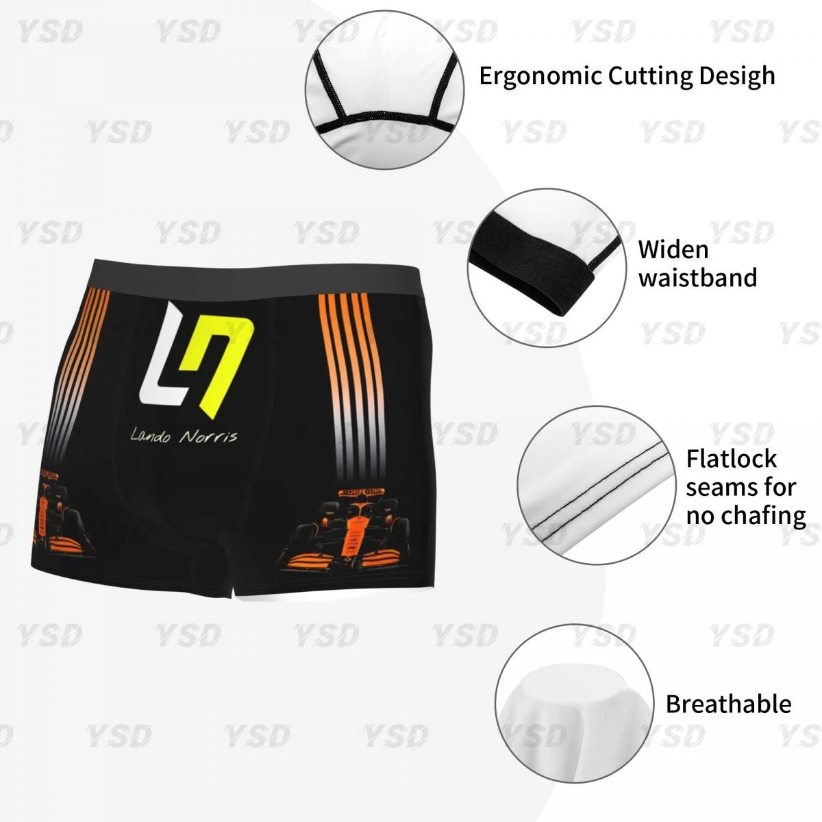 F1 2025 World Champion Lando Norris Fan's Boxers Various Designs Perfect Gift