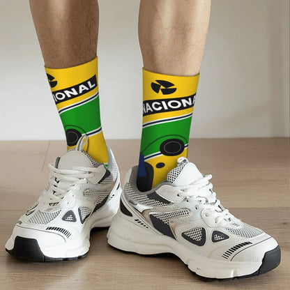 F1 Motorsport Legend Ayrton Senna Fan's Socks Perfect Gift Various Designs
