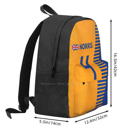 #4 Norris School Storage Bag Student's Backpack| Lando Norris Gift for School going Kids