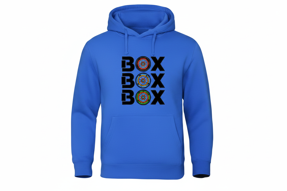 Blue BOX BOX BOX Hoodie