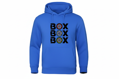 Blue BOX BOX BOX Hoodie