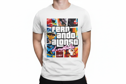 Fernando Alonso GTA Tee White
