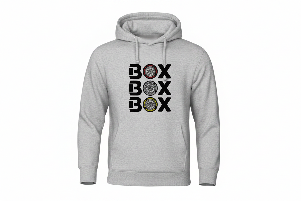 Grey BOX BOX BOX Hoodie