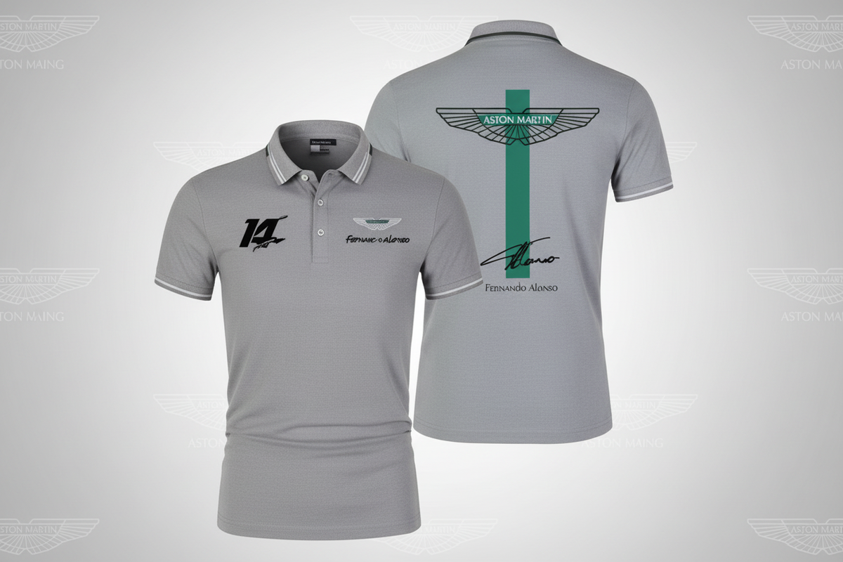 Grey Polo - Front & Back