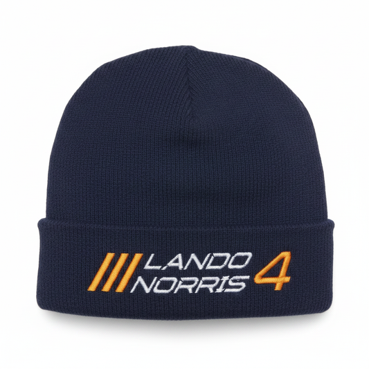 Navy Beanie - White Background