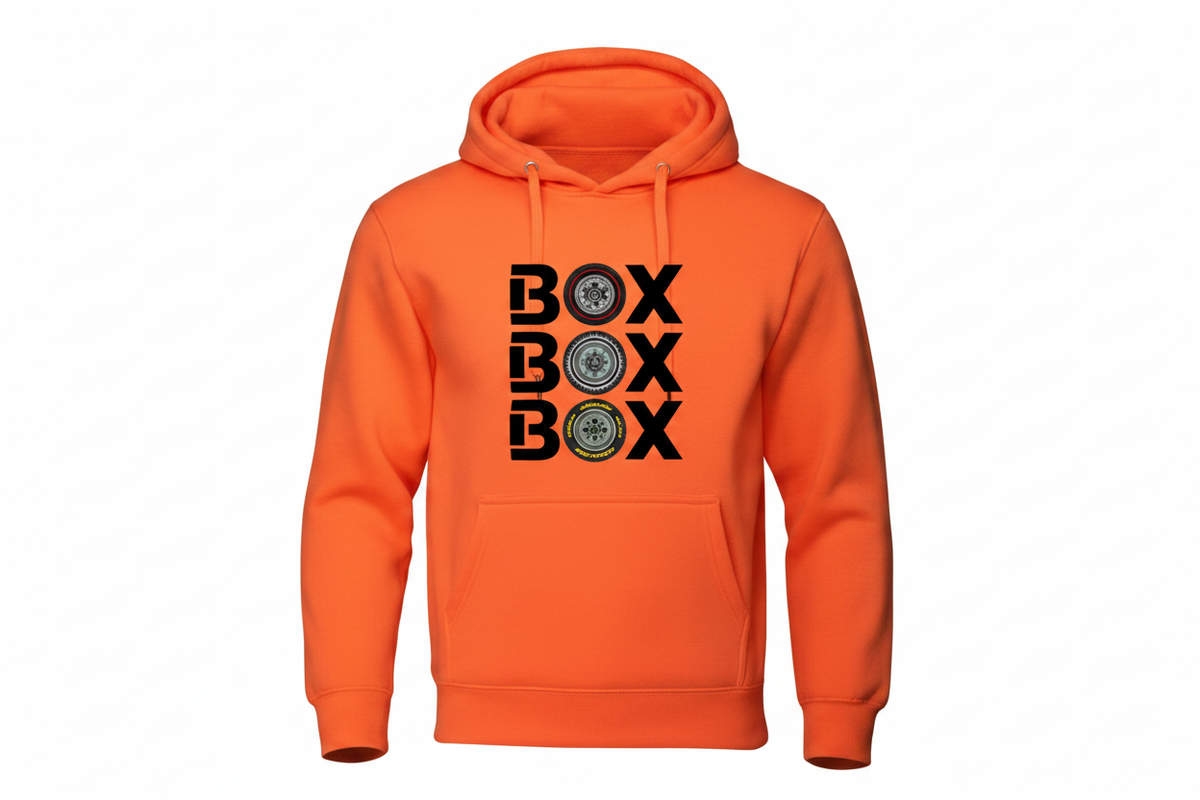 Orange BOX BOX BOX Hoodie