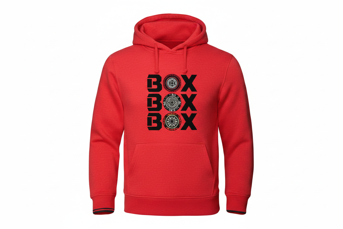 Red BOX BOX BOX Hoodie