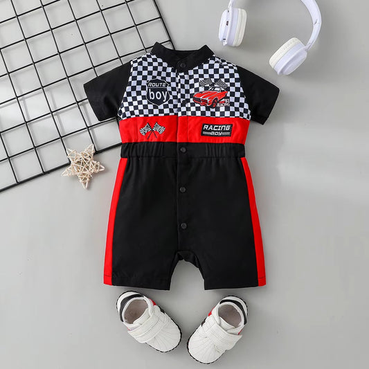 Baby Race Suit Style Romper/All in One