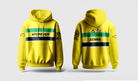F1 Legend Ayrton Senna Mclaren Team Star Tribute "Forever" Hoodie