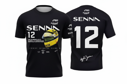 Senna #12 Black T-Shirt