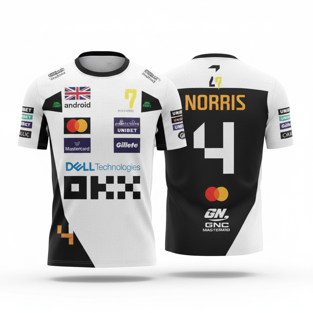 White Norris Racing T-Shirt Enhanced