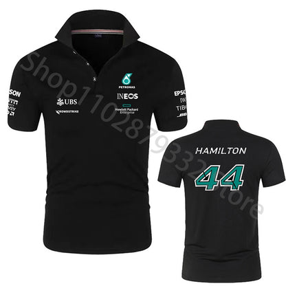 Formula One Number 44 F1 Racing Fans Short-Sleeve Men/Women Polo Shirt